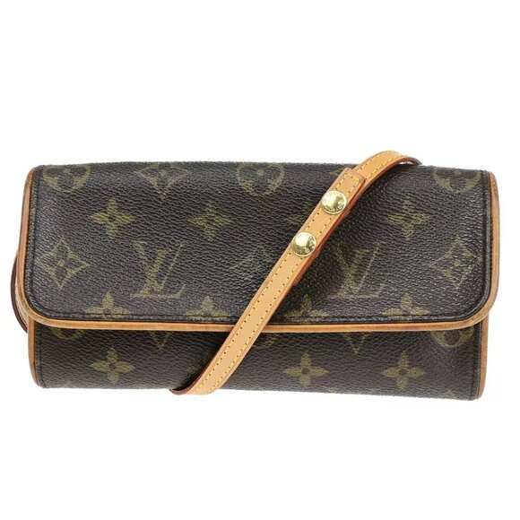 AUTHENTICITY GUARANTEED LOUIS VUITTON Pochette Twin PM 2Way Shoulder Clutch Bag - Picture 1 of 16